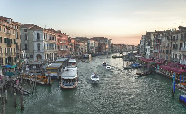 Venice sunset vista desde rialto — Foto de Stock