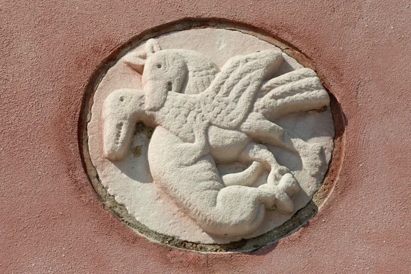 Medieveal bas relief Burano Venice — Stock Photo, Image