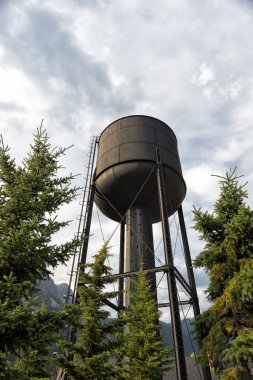 old railroad water tower clipart