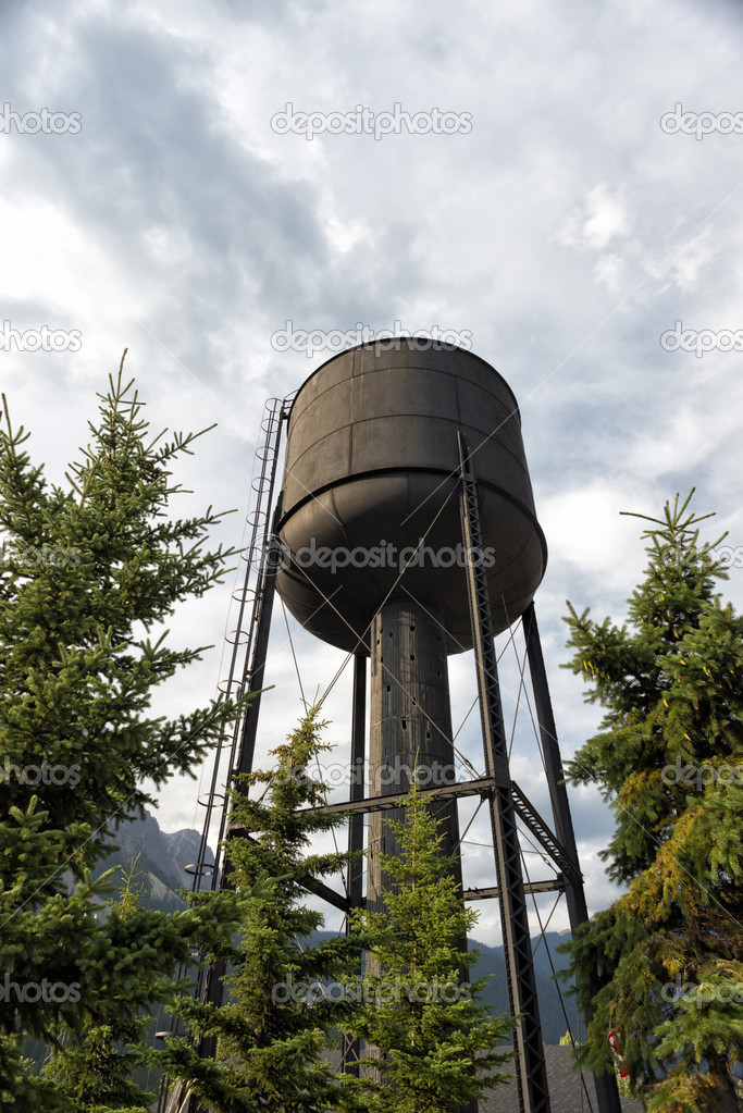 old railroad water tower