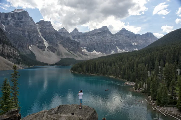 Lake louise görünümü — Stok fotoğraf