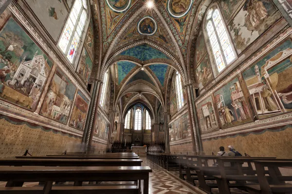 Assisi Dome Saint Francis Church interior view — Stock Photo, Image