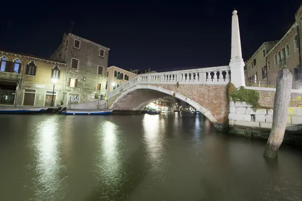 Venedig Kanäle Nachtsicht — Stockfoto