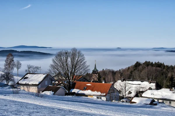 Beierse dorp in de winter — Stockfoto