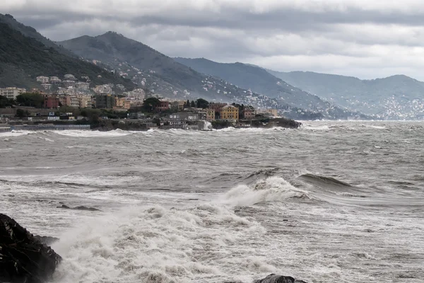 Tempestade marítima na costa — Fotografia de Stock