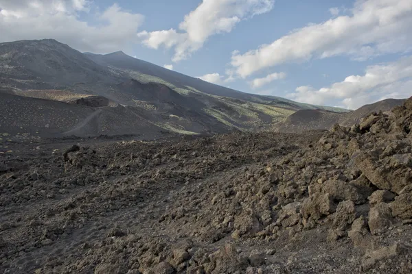 Etna volcán caldera — Foto de Stock