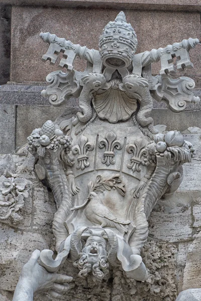 Roma Piazza Navona detalle fuente —  Fotos de Stock