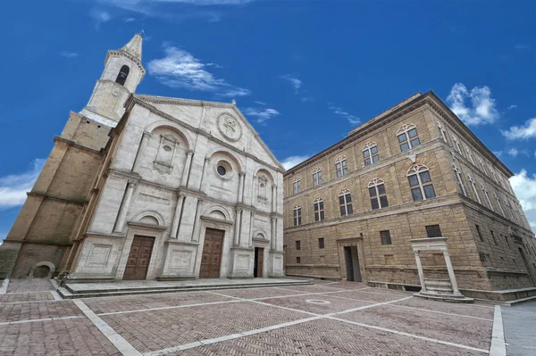 Pienza Toscana cúpula medieval —  Fotos de Stock