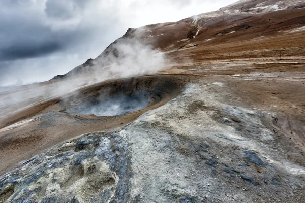 Myvatn lago fontes termais na Islândia — Fotografia de Stock