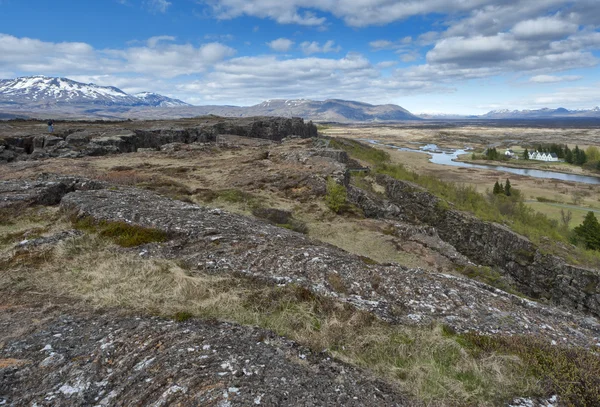 Pingvellir Islândia paisagem fratura terra — Fotografia de Stock