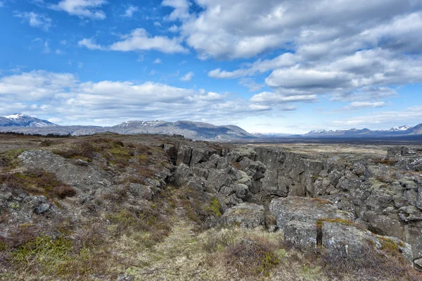 平格维尔冰岛地球骨折景观 — 图库照片