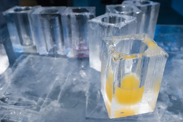 Bloques de hielo vasos — Foto de Stock