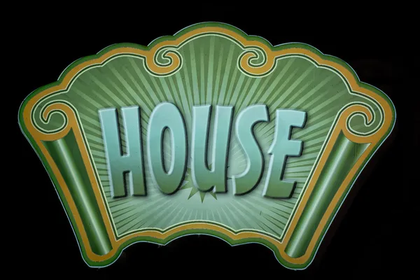 House glowing sign — Stock Photo, Image