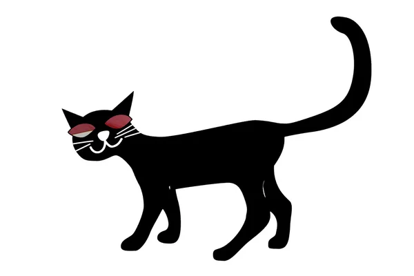 Gato preto Imagens de Stock de Arte Vetorial