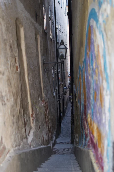 Estocolmo pequena rua — Fotografia de Stock