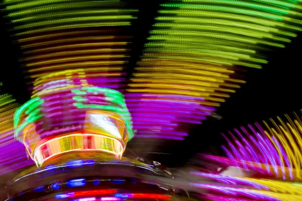 Luna Park luci in movimento sfondo — Foto Stock