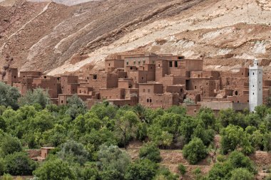 rotaya ait ben haddou Fas yerleşmesi