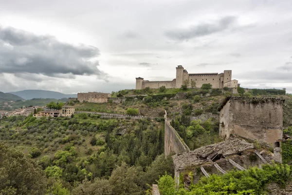 Zamek Spoleto Umbria, Włochy — Zdjęcie stockowe