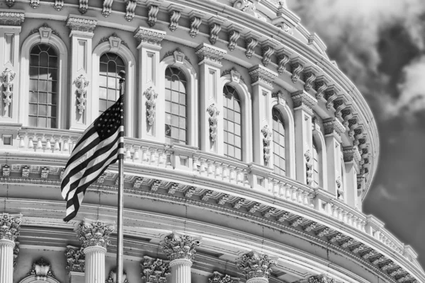 Washington DC Capitol detail in B&W — Stock Photo, Image