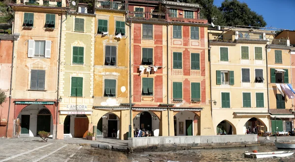 Portofino, malowane domy — Zdjęcie stockowe