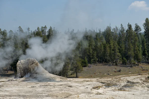 Yellowstone гейзер — стокове фото