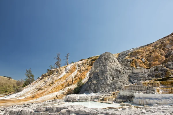 Mammoth hot springs — Stockfoto