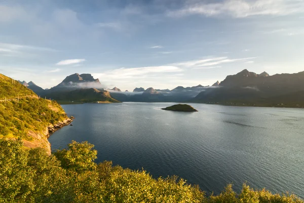 Skagsanden Lofoten Island plage de sable blanc — Photo