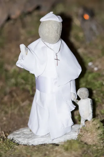Каменная статуя Франциска — стоковое фото