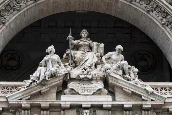 Iscrizione di giustizia su Roma corte di cassazione palazzo — Foto Stock