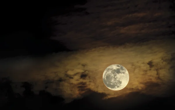 Full Moon on the orange — Stock Photo, Image