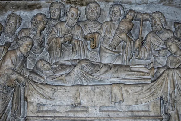 中世纪的大理石浮雕 — 图库照片