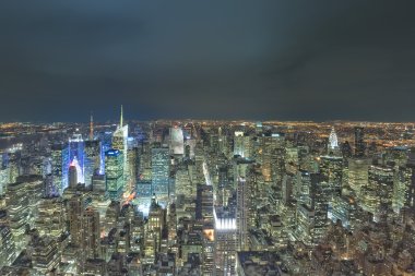 New York gece görünümü panorama cityscape
