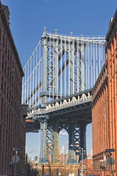 Brooklyn Köprüsü görünümü — Stok fotoğraf