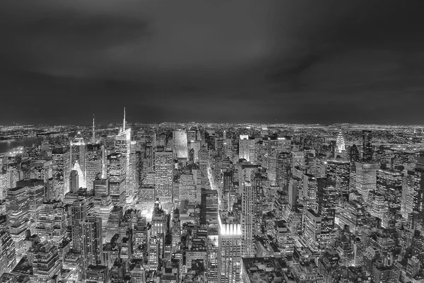 New York nacht weergave panorama stadsgezicht — Stockfoto