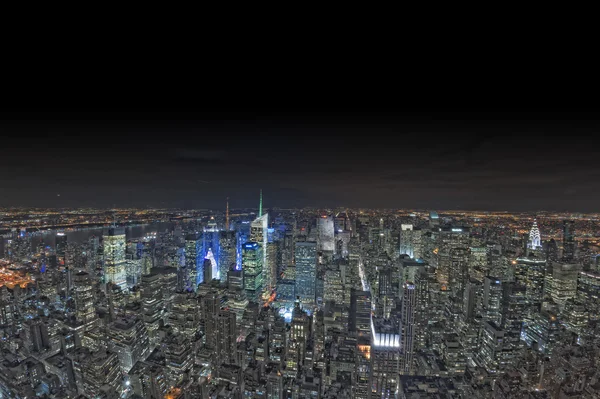 Nueva York vista de la noche panorama paisaje urbano —  Fotos de Stock