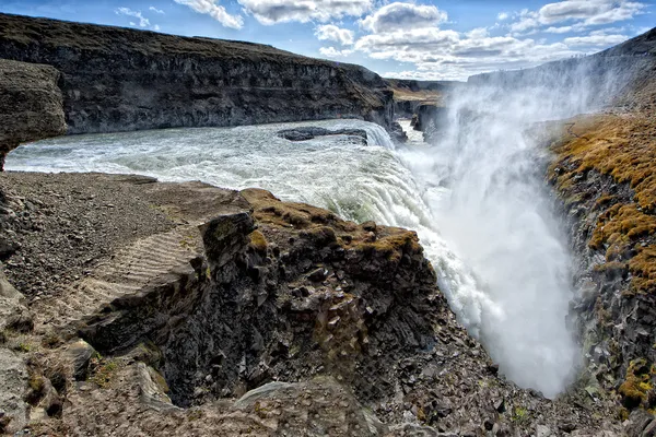 Cascada Gulfoss en Islandia —  Fotos de Stock