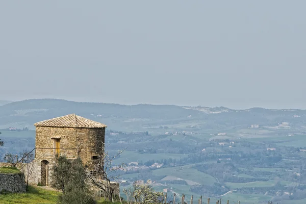 Krajobraz wzgórz Toskanii — Zdjęcie stockowe
