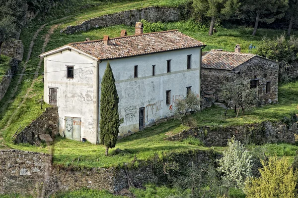 Landschap van de heuvels van Toscane — Stockfoto