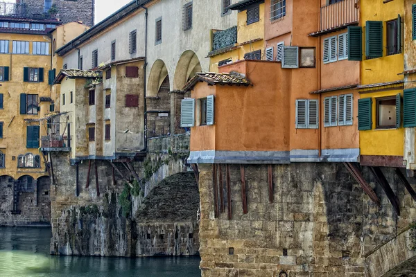Floransa ponte vecchio gün batımı görünümü — Stok fotoğraf