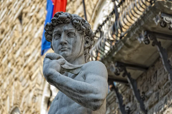 Florencii piazza della signoria socha — Stock fotografie