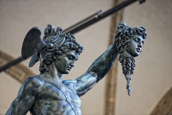 Florencii piazza della signoria socha — Stock fotografie