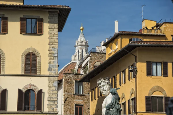 Florens piazza della signoria staty — Stockfoto