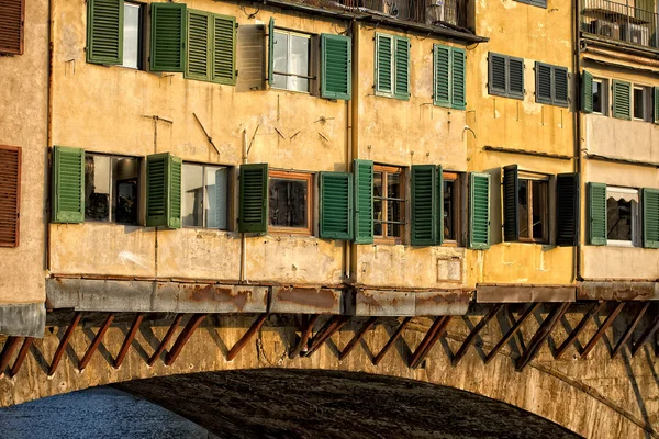Florença Ponte Vecchio vista do pôr do sol — Fotografia de Stock