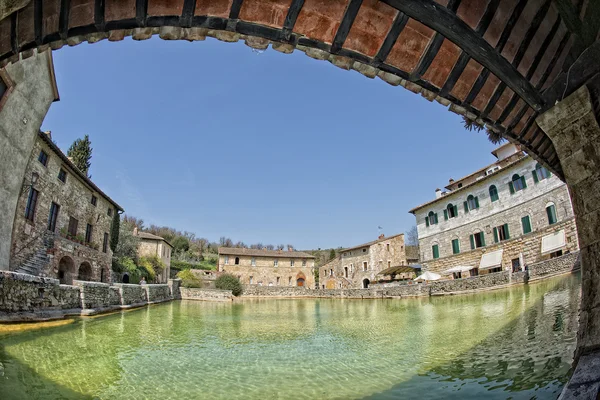 Bagno vignoni régi medence — Stock Fotó