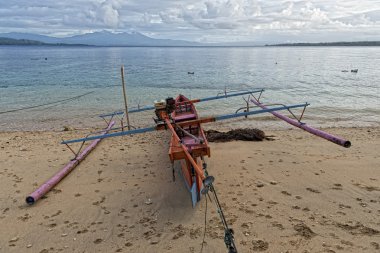 bir tekne tropikal turkuaz paradise Island