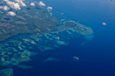 Indonesia Sulawesi Manado Area Aerial view clipart