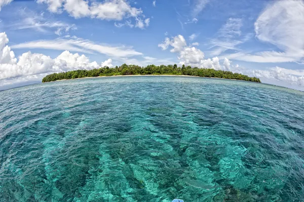 Siladen île de paradis tropical turquoise — Photo