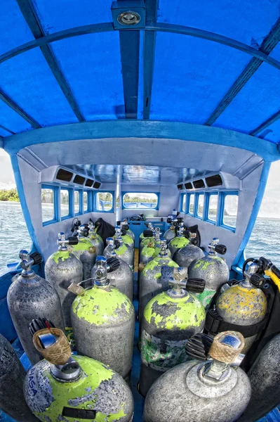 Tank auf Tauchboot — Stockfoto