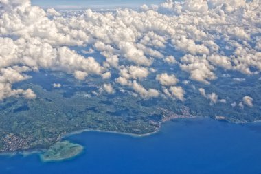 Indonesia Sulawesi Manado Area Aerial view clipart