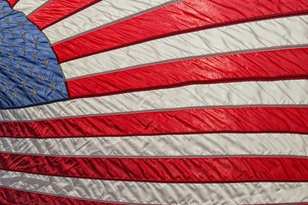 EE.UU. Bandera americana estrellas y rayas detalle — Foto de Stock